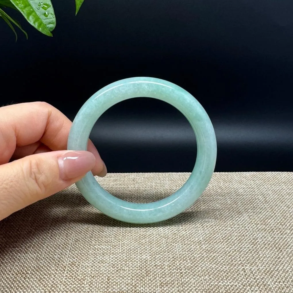 Genuine Burmese Green Jade Jadeite Bangle Bracelet ( 56mm )