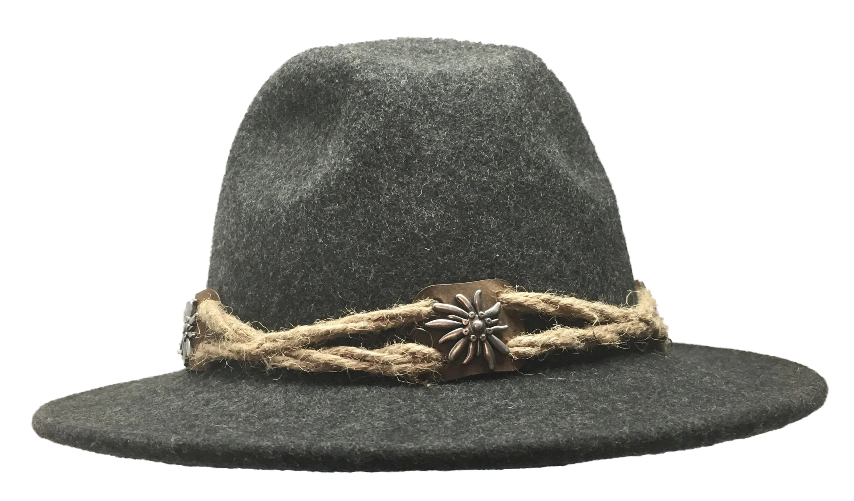 German Edelweiss Traditional Deluxe 100% Wool Hat