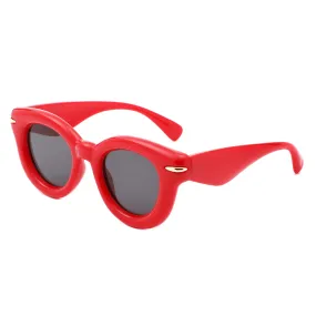 Glide - Round Thick Frame Retro Circle Sunglass