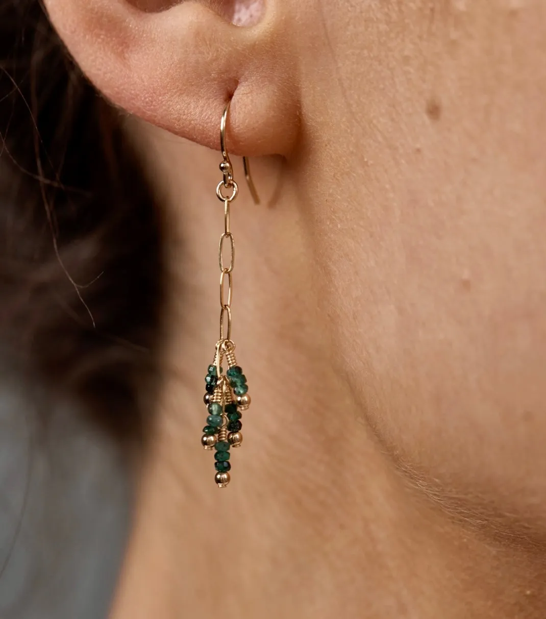 Grappa Earrings ~ Emerald