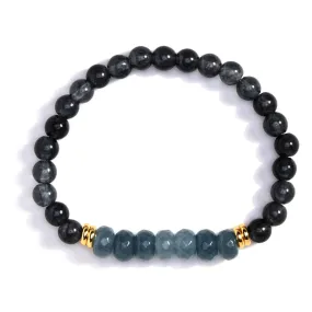 Greyish Blue Stretch Stone Bracelet