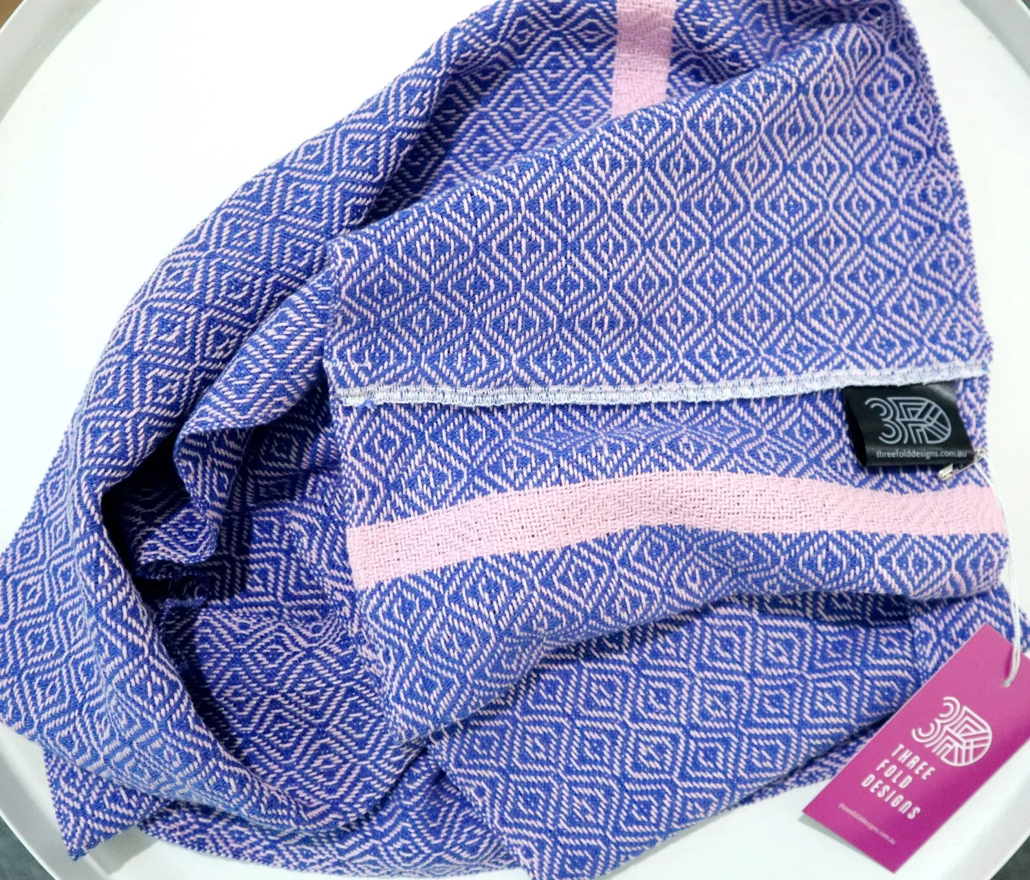 Handwoven Loop Scarf - Blue Fruit Tingles