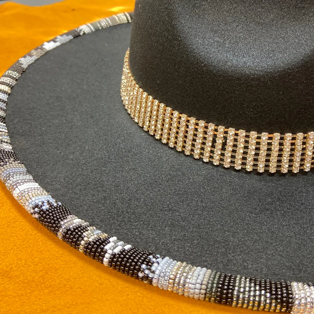 Hat Beaded black