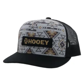 Hooey Lock Up Grey & Black Aztec Trucker Snapback Hat 2313T-GYBK