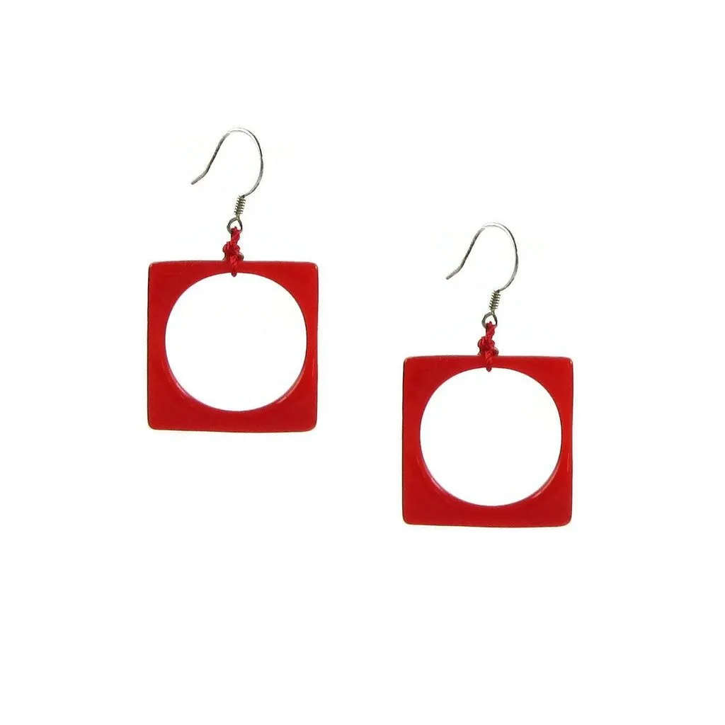 Hoyo Glass Earrings - White