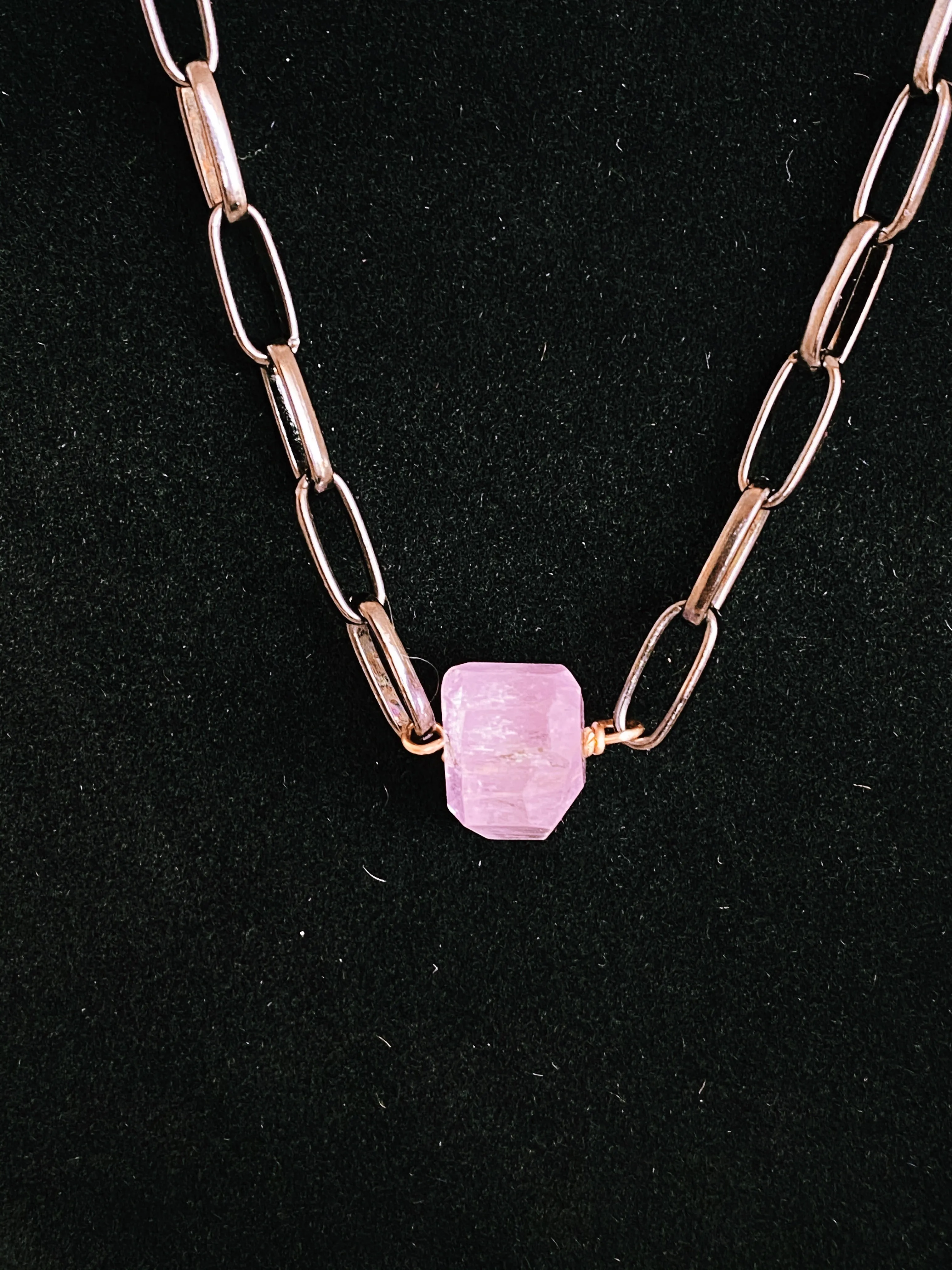 Kunzite   Amethyst Nechlace