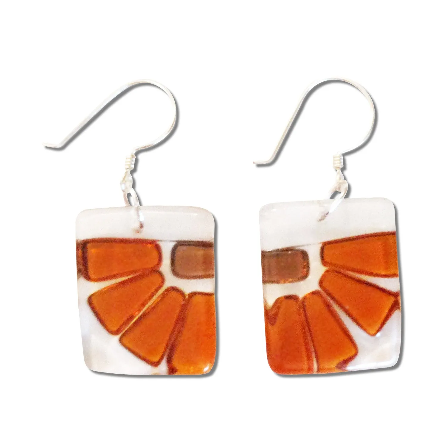 LAMA Glass Earrings - Orange