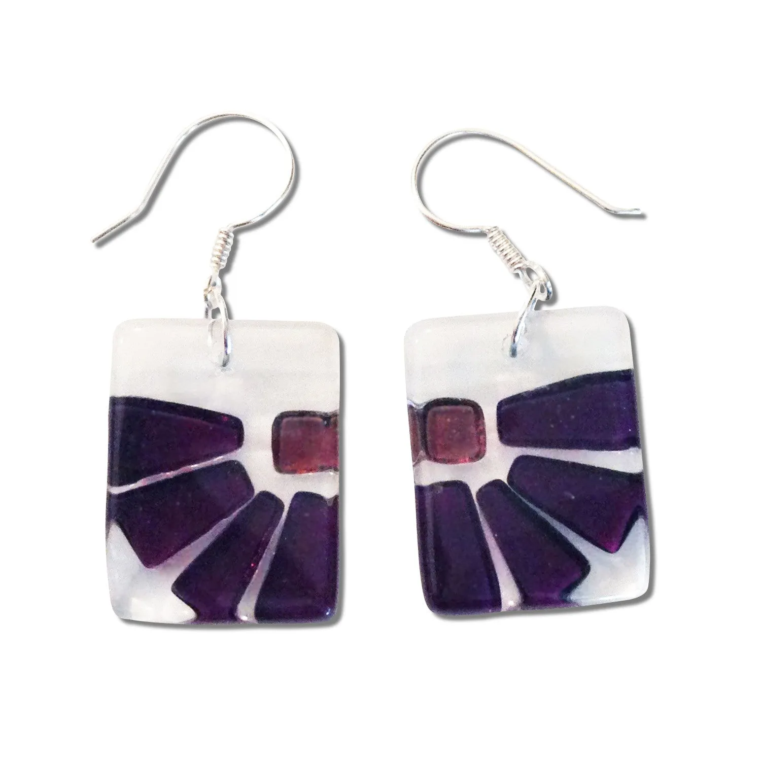 LAMA Glass Earrings - Red