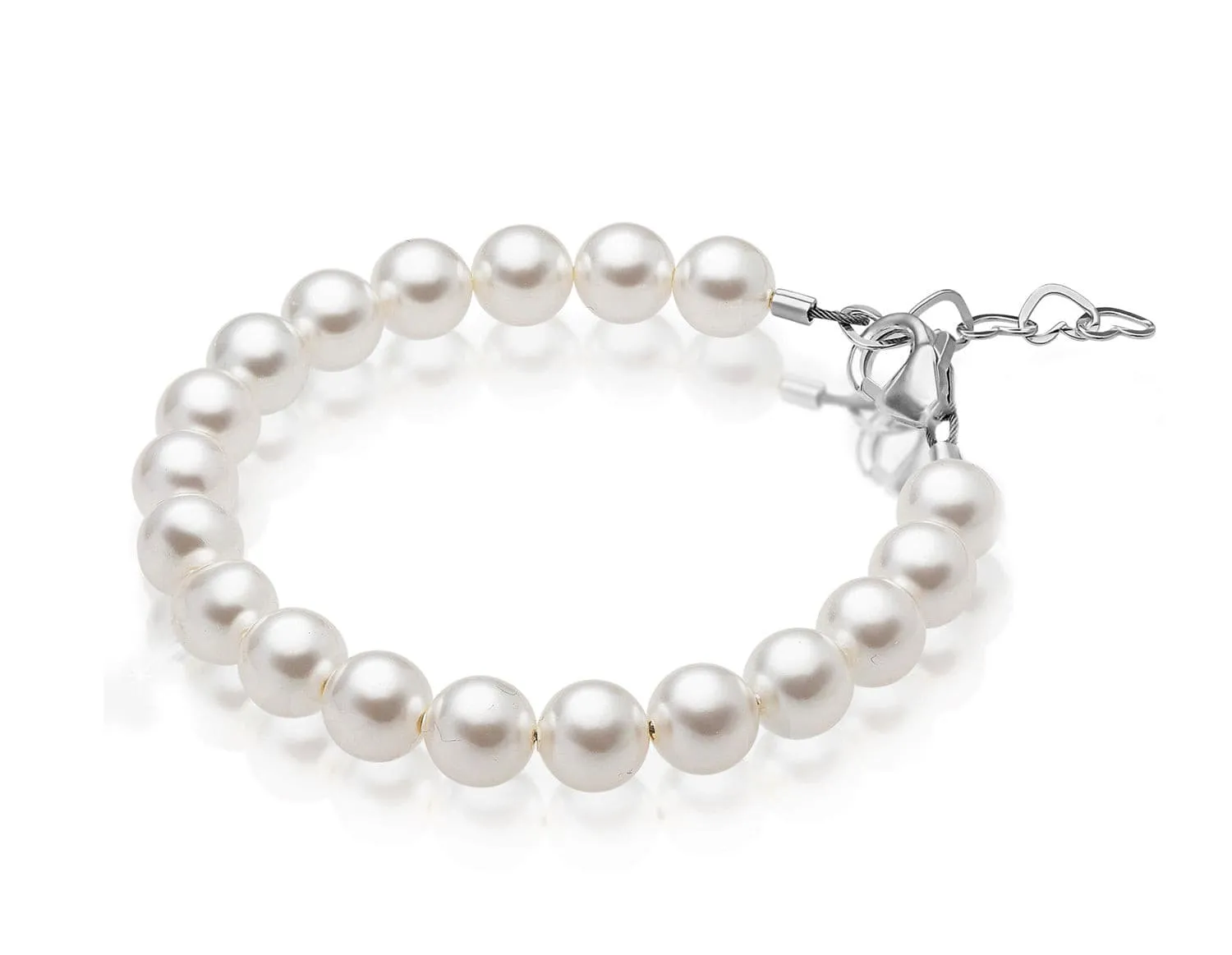 Little Girl Toddler Elegant Bracelet with White Pearls