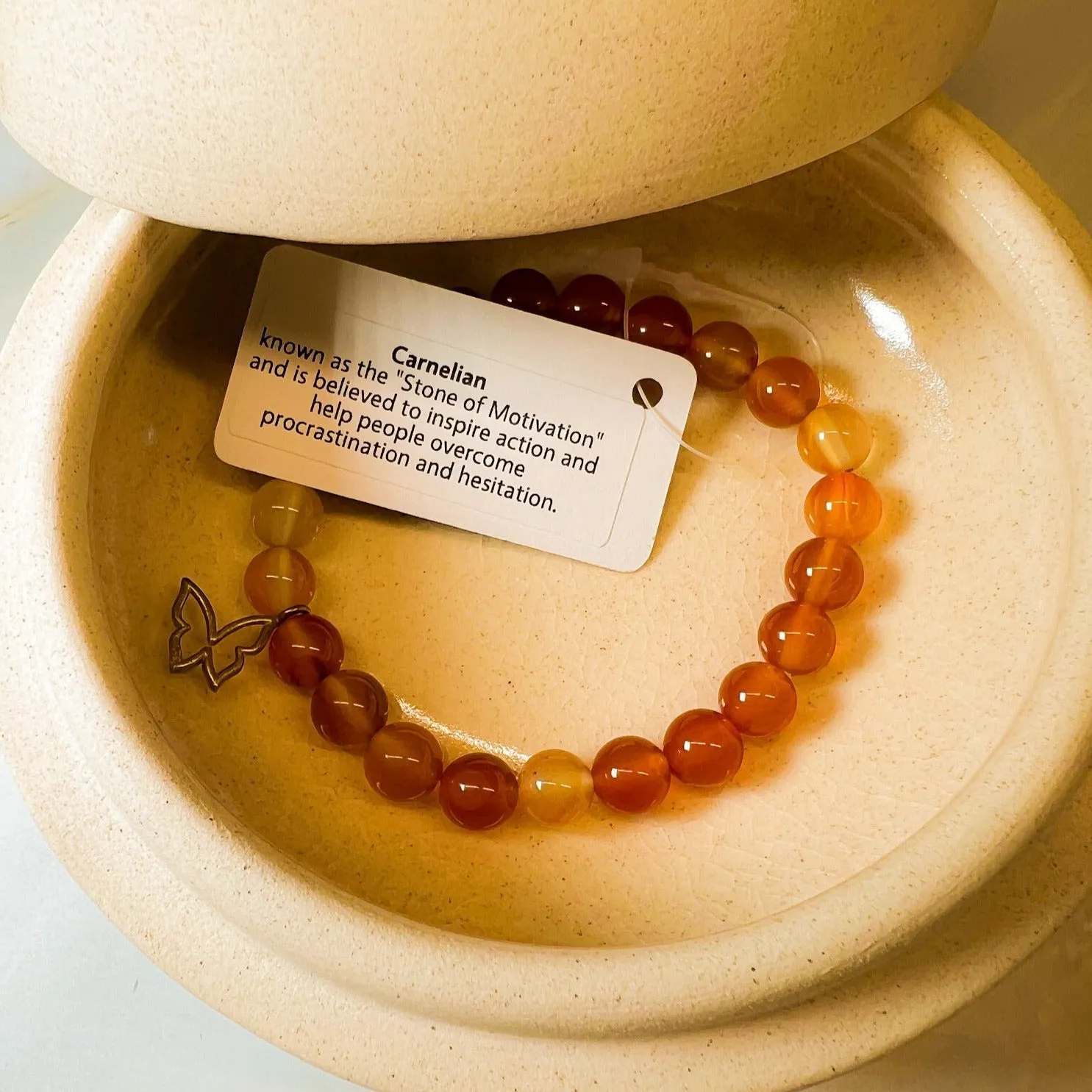 Mala: Carnelian Bead Bracelet