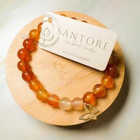 Mala: Carnelian Bead Bracelet