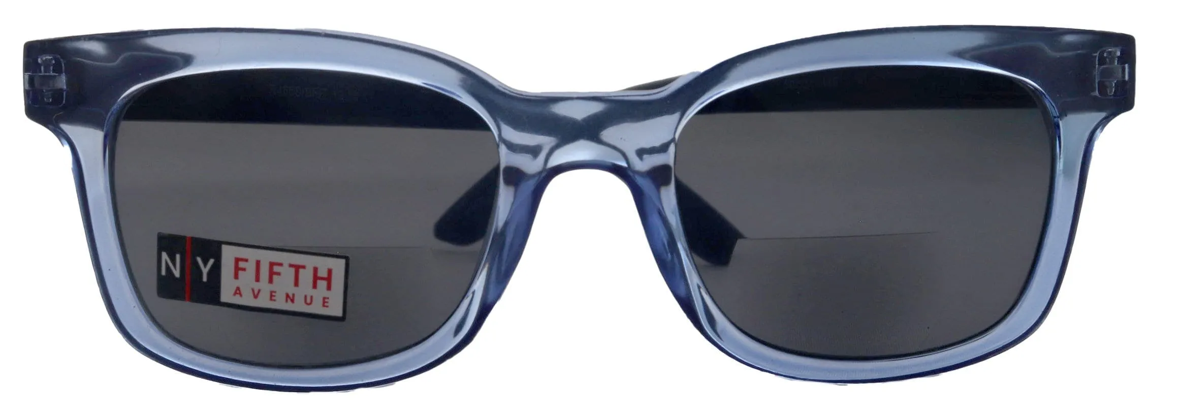 Mars, High-End Line Bifocal (Clear On Top) Reading Sunglasses Unixes OR Non-Bifocal Readers Sunglasses (Transparent Blue ) NY Fifth Avenue