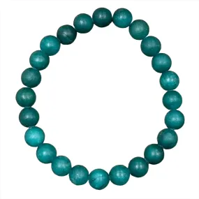 Matte Teal Jade 8mm Bracelet