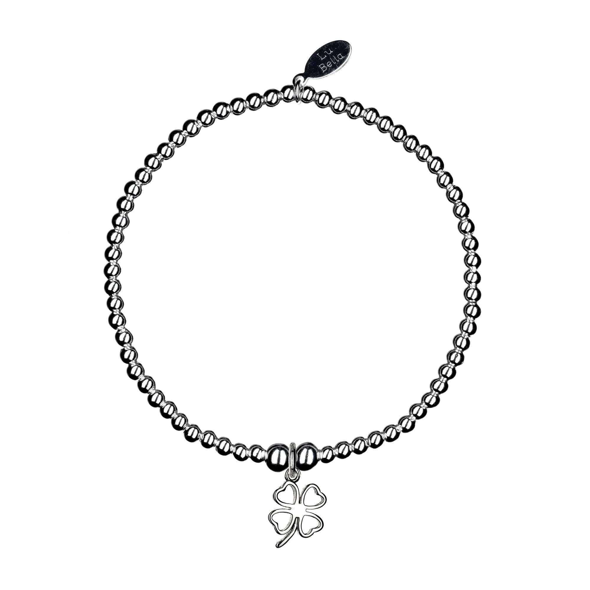 Mini Lucky Sterling Silver Stacking Bracelet