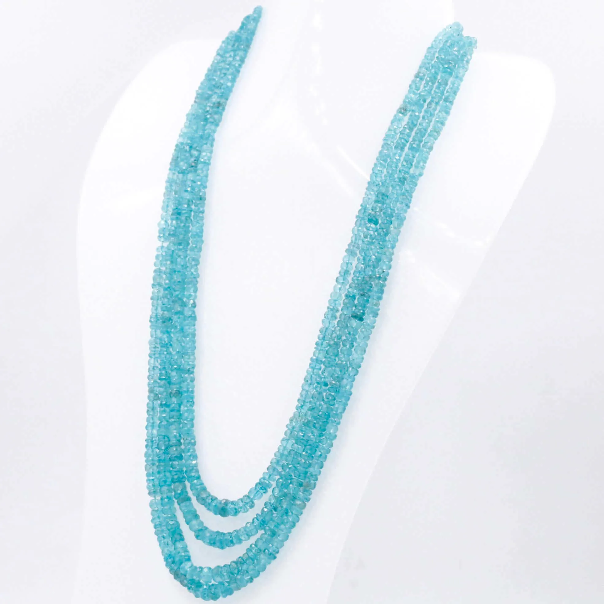 Natural Apatite Necklace Layered Necklace Faceted Necklace Blue Necklace Gemstone Necklace Indian Sarafa Necklace SKU 6143208