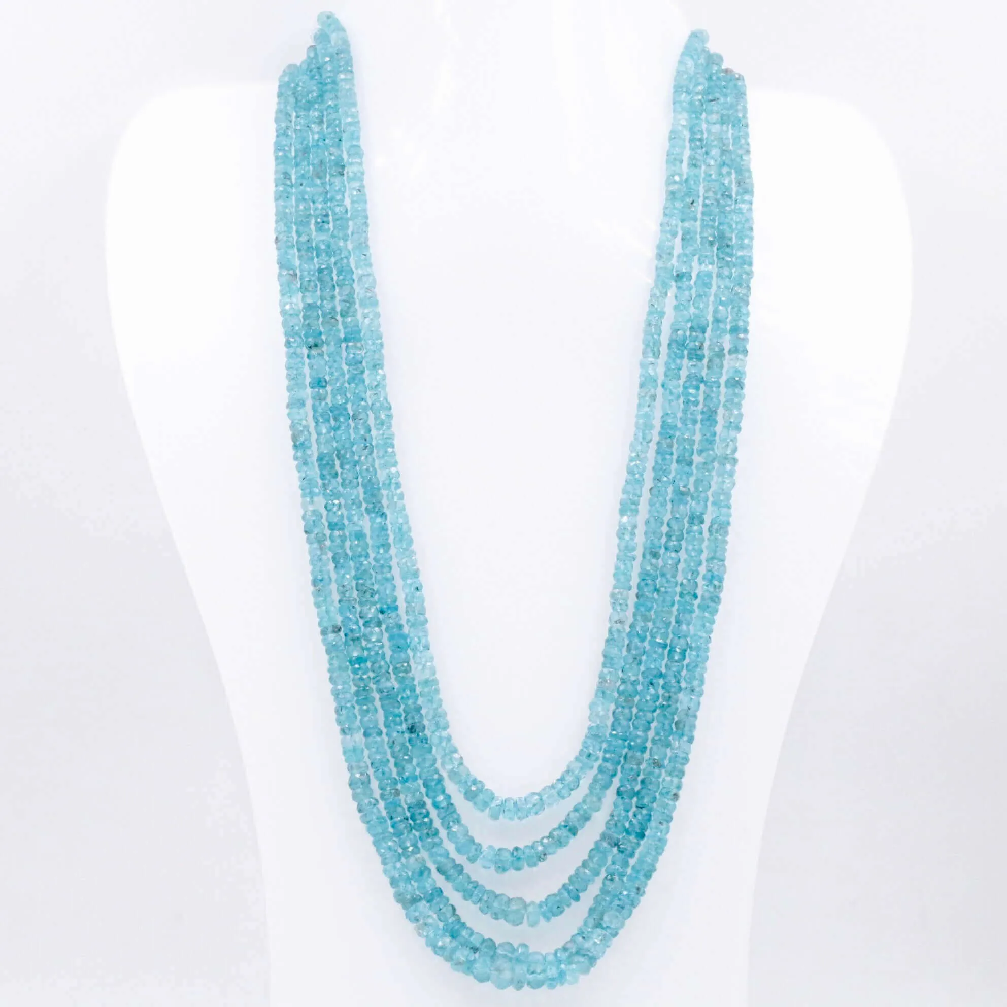 Natural Apatite Necklace Layered Necklace Faceted Necklace Blue Necklace Gemstone Necklace Indian Sarafa Necklace SKU 6143208