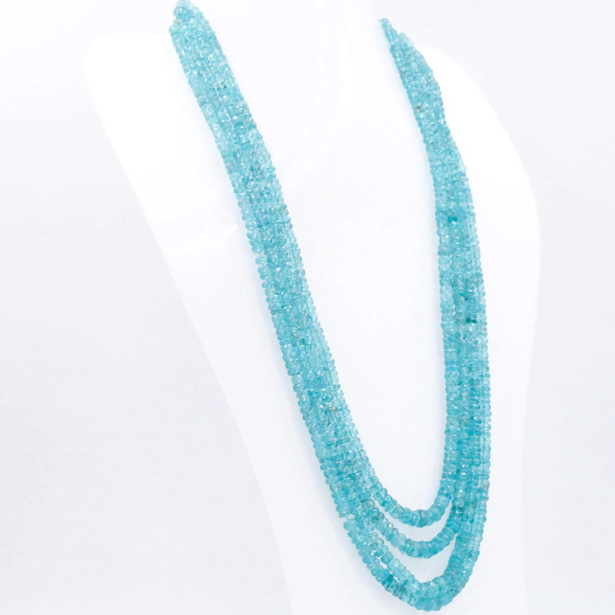 Natural Apatite Necklace Layered Necklace Faceted Necklace Blue Necklace Gemstone Necklace Indian Sarafa Necklace SKU 6143208