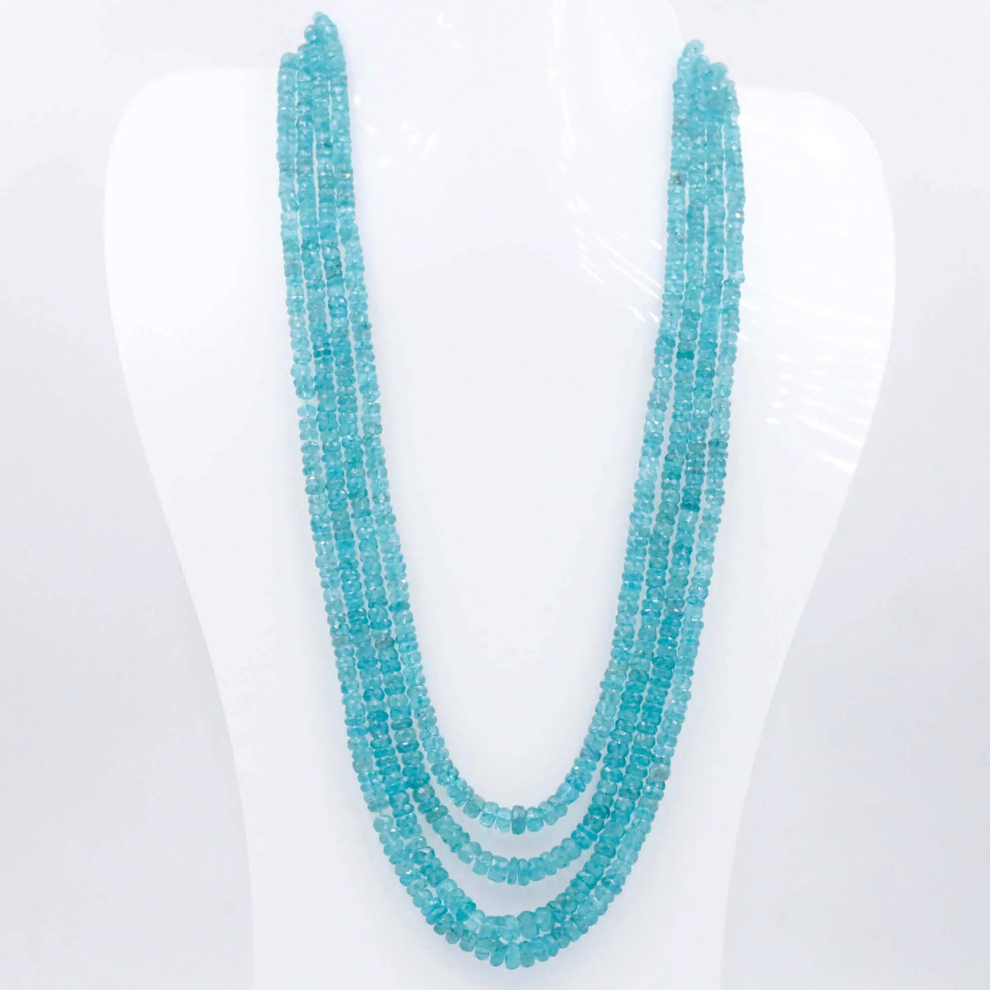 Natural Apatite Necklace Layered Necklace Faceted Necklace Blue Necklace Gemstone Necklace Indian Sarafa Necklace SKU 6143208