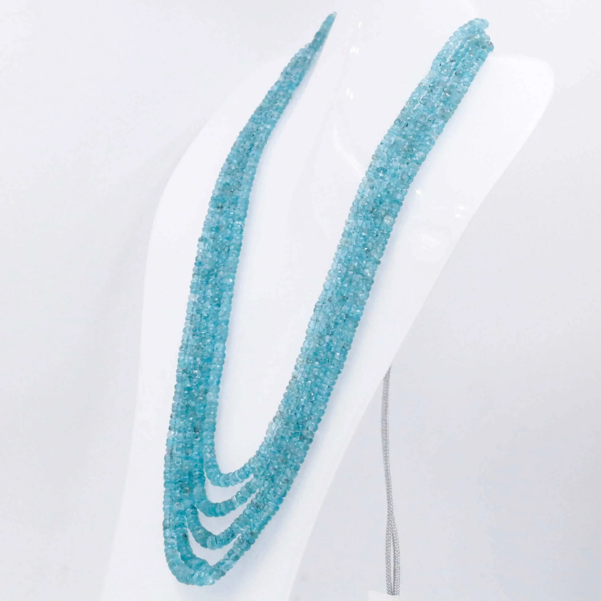 Natural Apatite Necklace Layered Necklace Faceted Necklace Blue Necklace Gemstone Necklace Indian Sarafa Necklace SKU 6143208