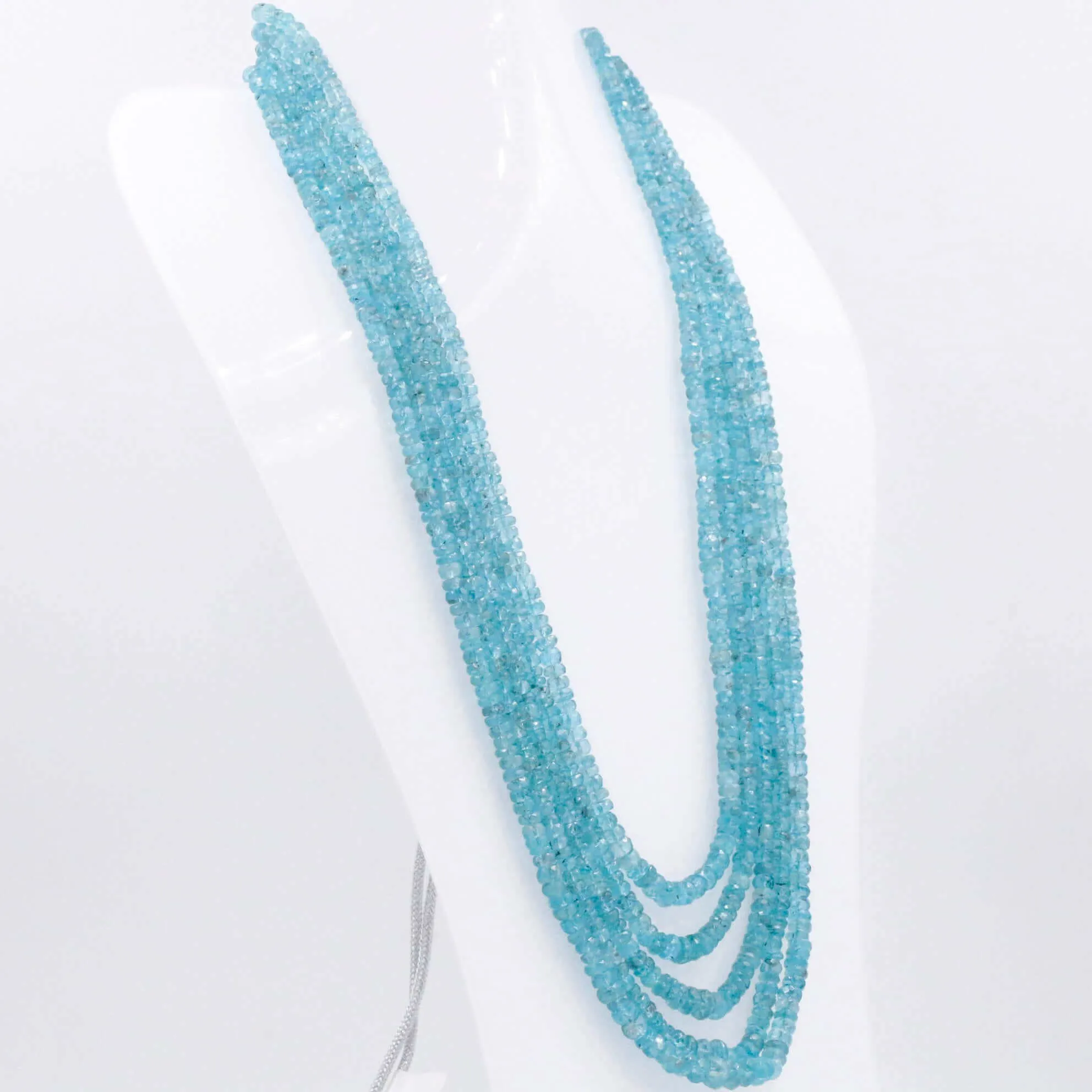 Natural Apatite Necklace Layered Necklace Faceted Necklace Blue Necklace Gemstone Necklace Indian Sarafa Necklace SKU 6143208