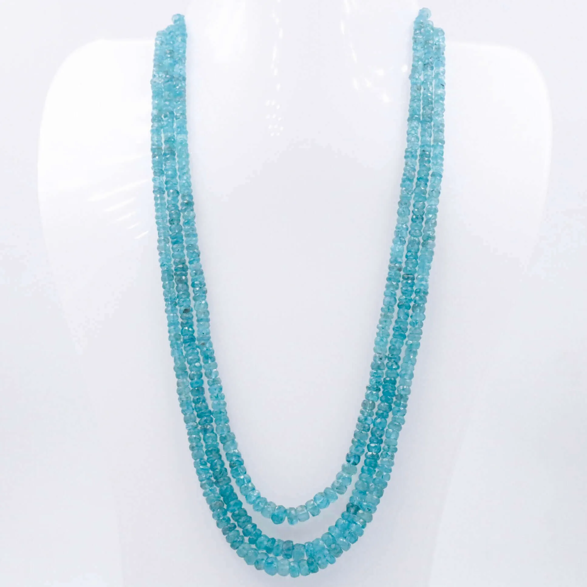 Natural Apatite Necklace Layered Necklace Faceted Necklace Blue Necklace Gemstone Necklace Indian Sarafa Necklace SKU 6143208