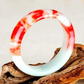 Natural Koi Jade Bangle Bracelets