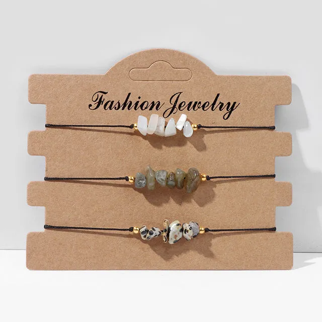 Natural Stone Bracelet set of 3