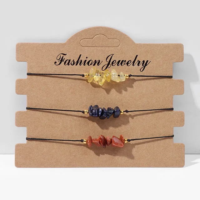 Natural Stone Bracelet set of 3