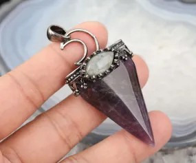 Necklace - Arrowhead Amethyst Labradorite