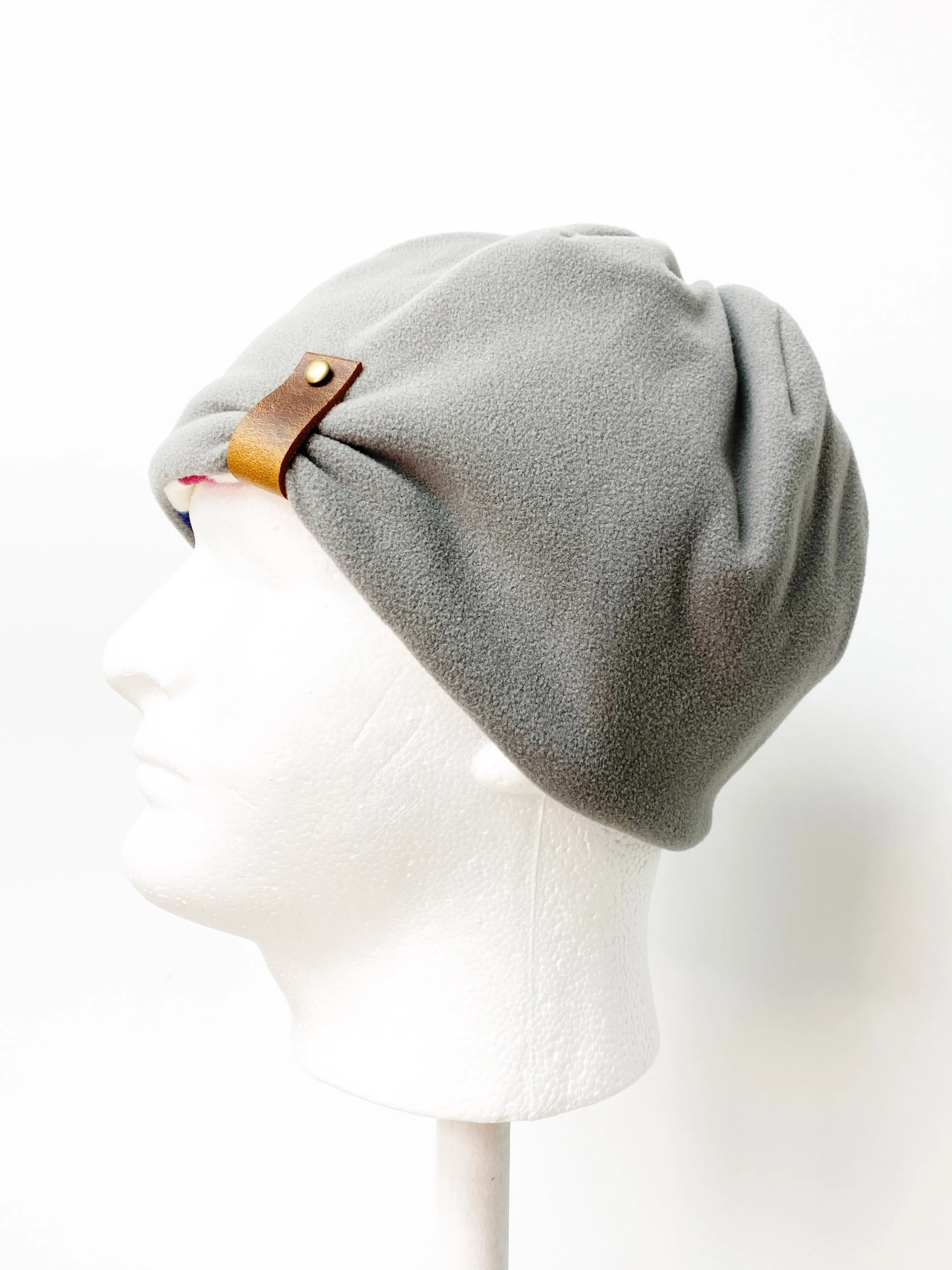 NEW Wind-Pro Fleece Hat for Women - Grey Plaid WP59