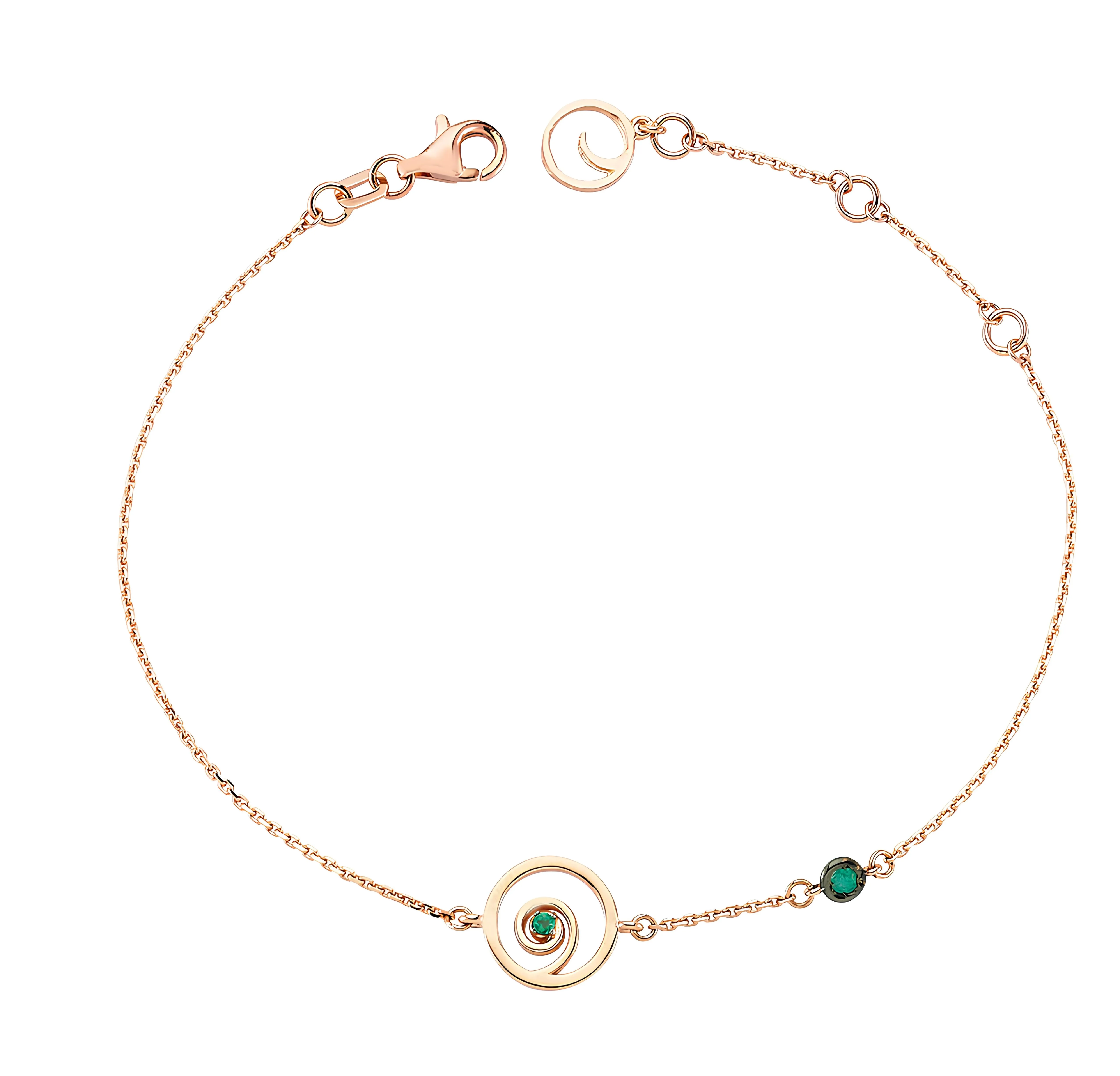 OM GOLD EMERALD BRACELET