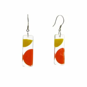 Onda Glass Earrings - Orange