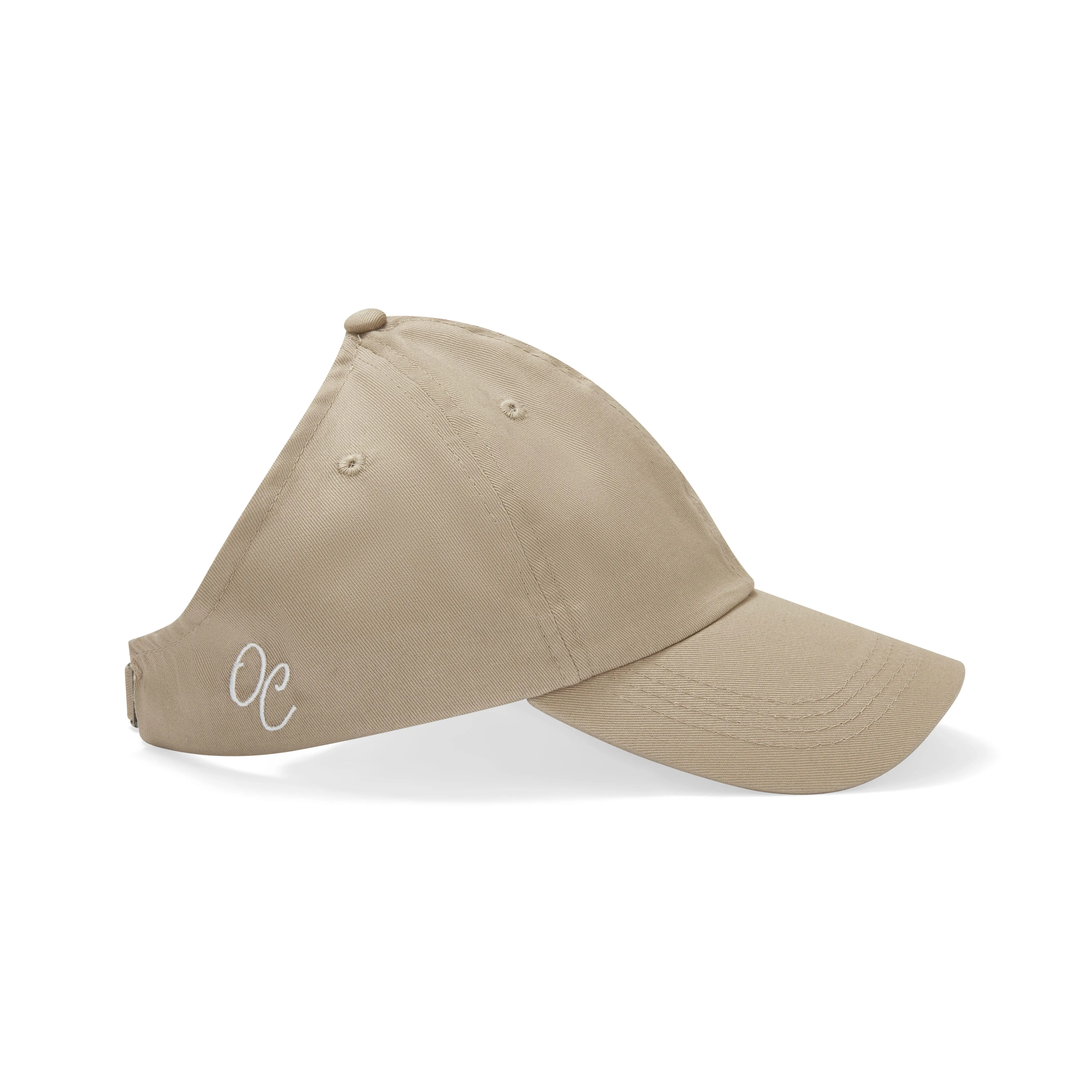 Only Curls Satin Lined Baseball Hat (with open back) - Beige