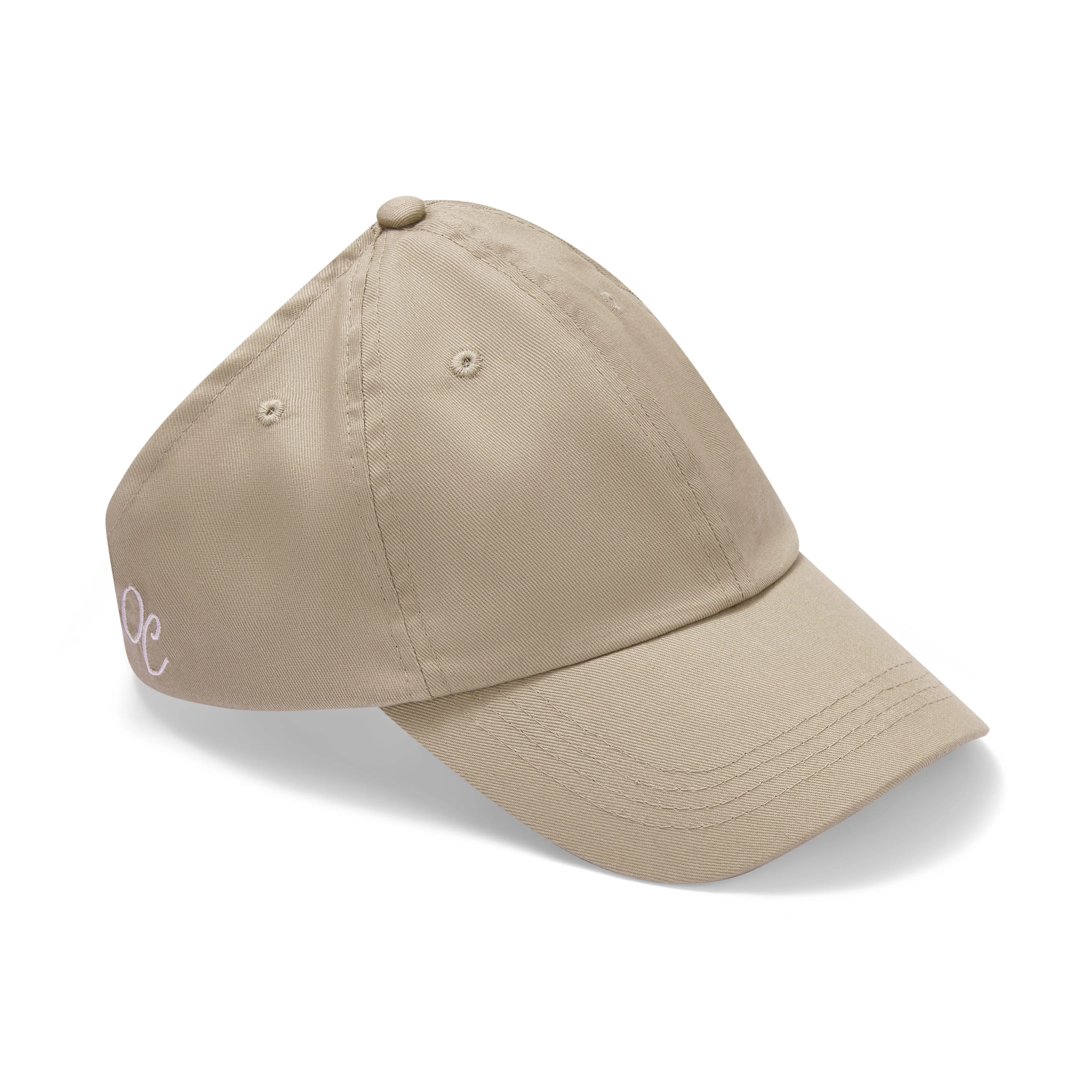 Only Curls Satin Lined Baseball Hat (with open back) - Beige