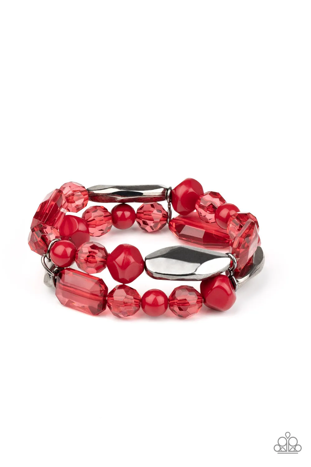 Paparazzi Rockin Rock Candy - Red Bracelet