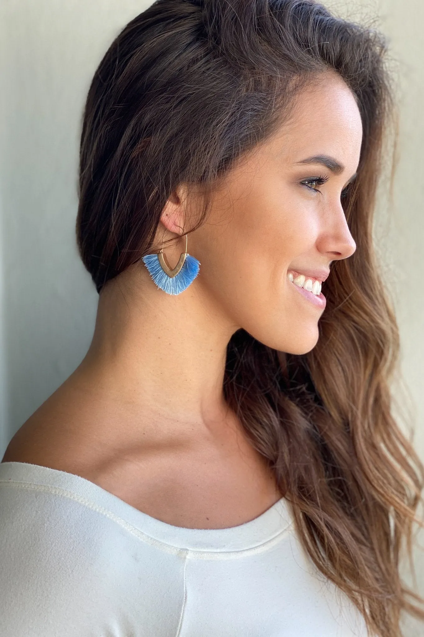 Periwinkle Tassel Earrings