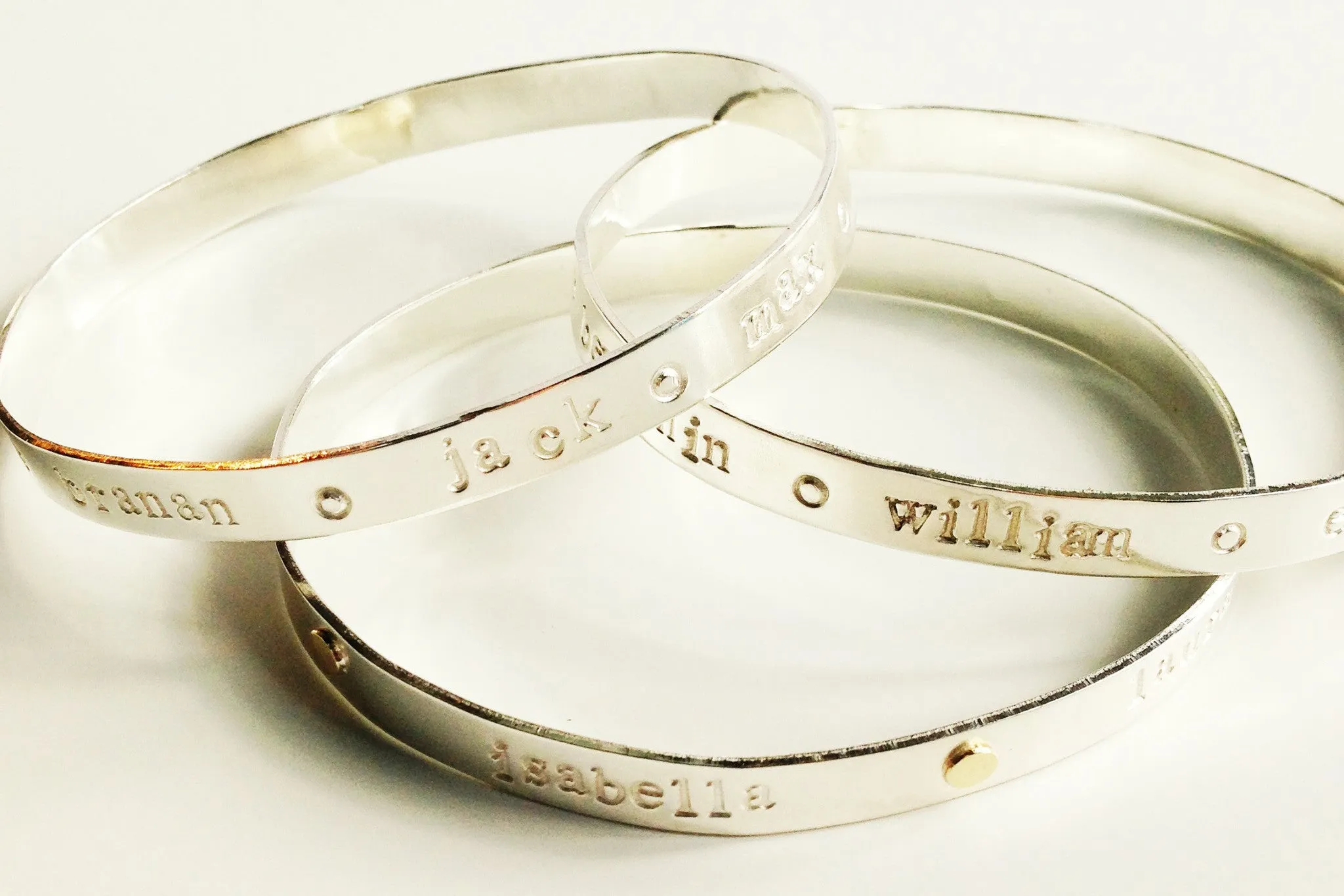 Personalized silver Bespoke Bangle