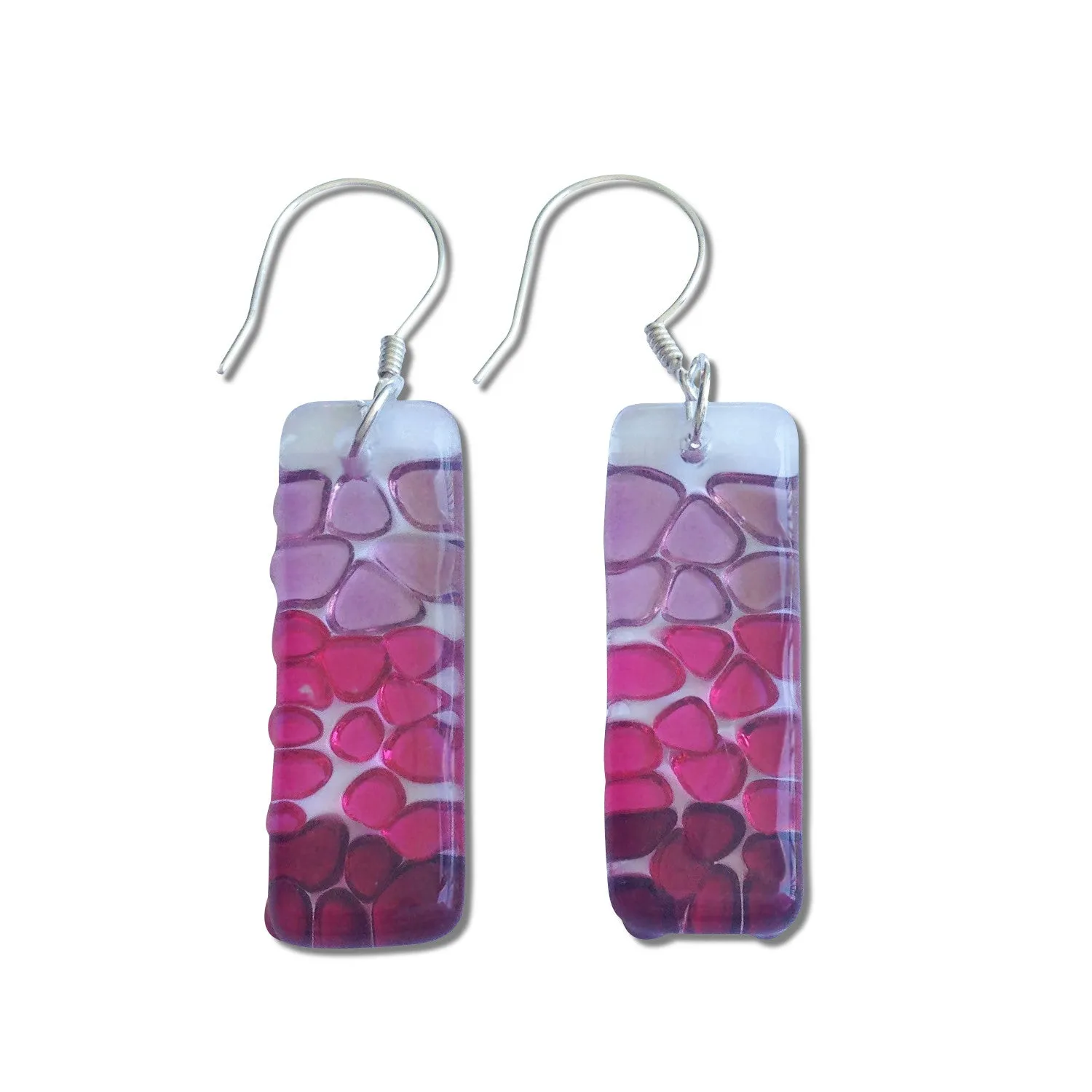 Picado Glass Earrings - Navy