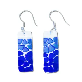 Picado Glass Earrings - Navy