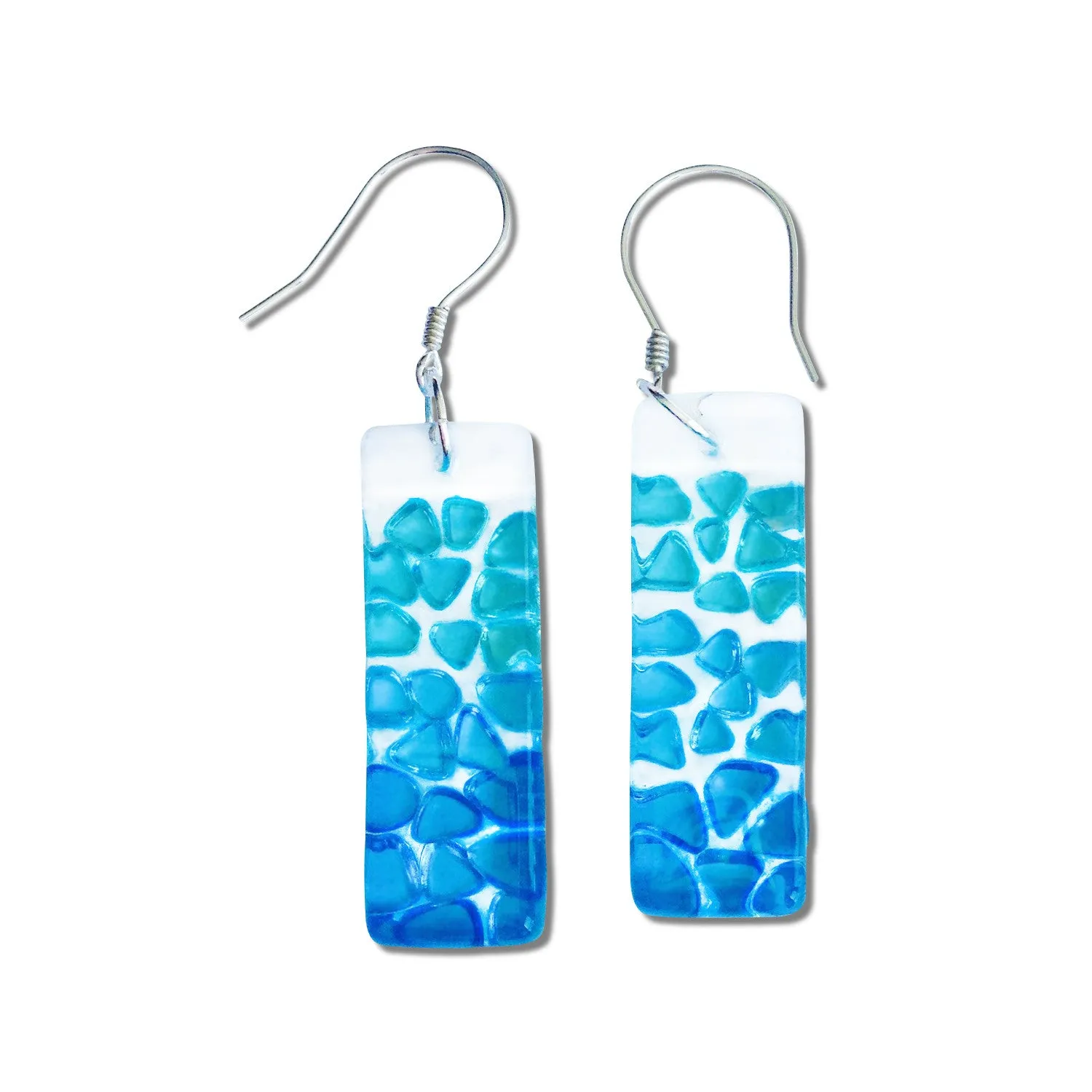 Picado Glass Earrings - Navy