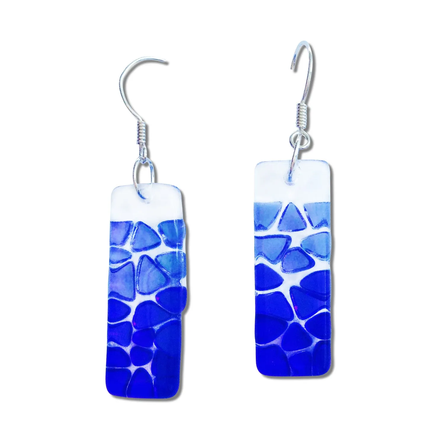 Picado Glass Earrings - Navy