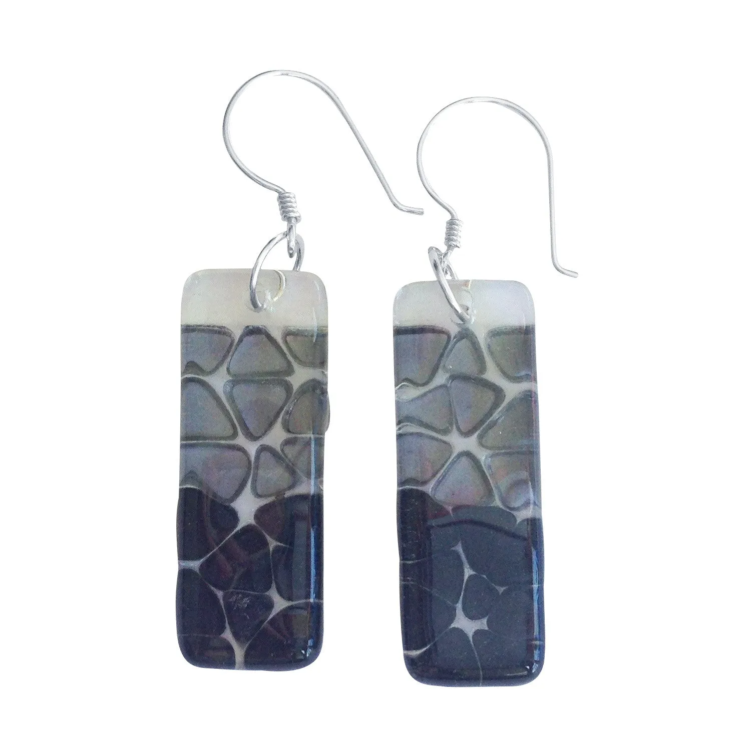 Picado Glass Earrings - Navy