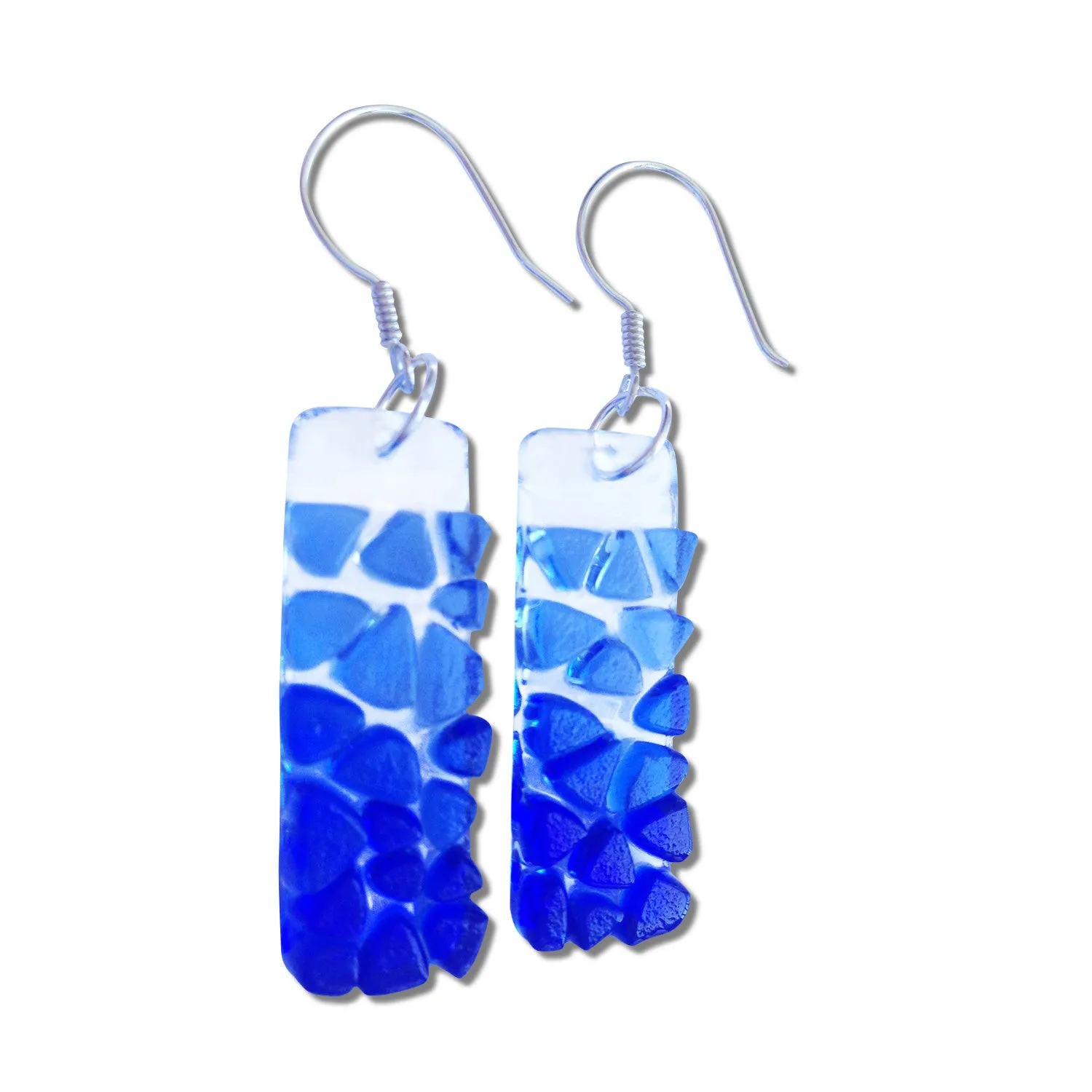 Picado Glass Earrings - Navy