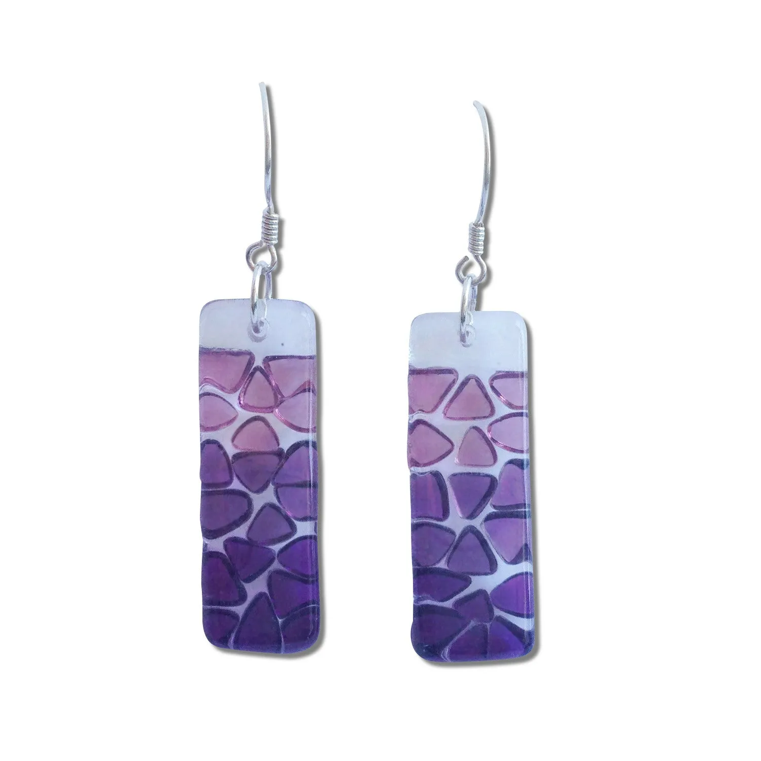 Picado Glass Earrings - Navy