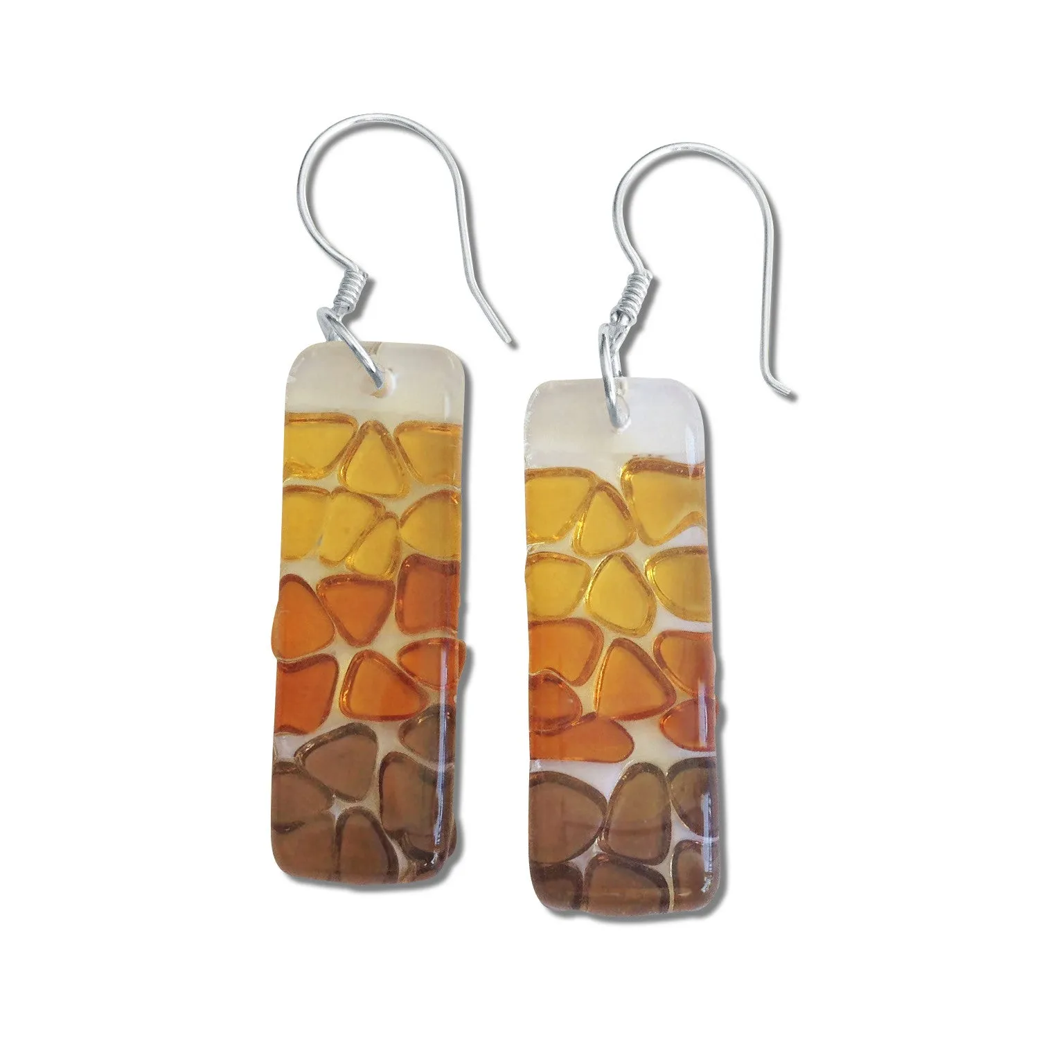 Picado Glass Earrings - Navy