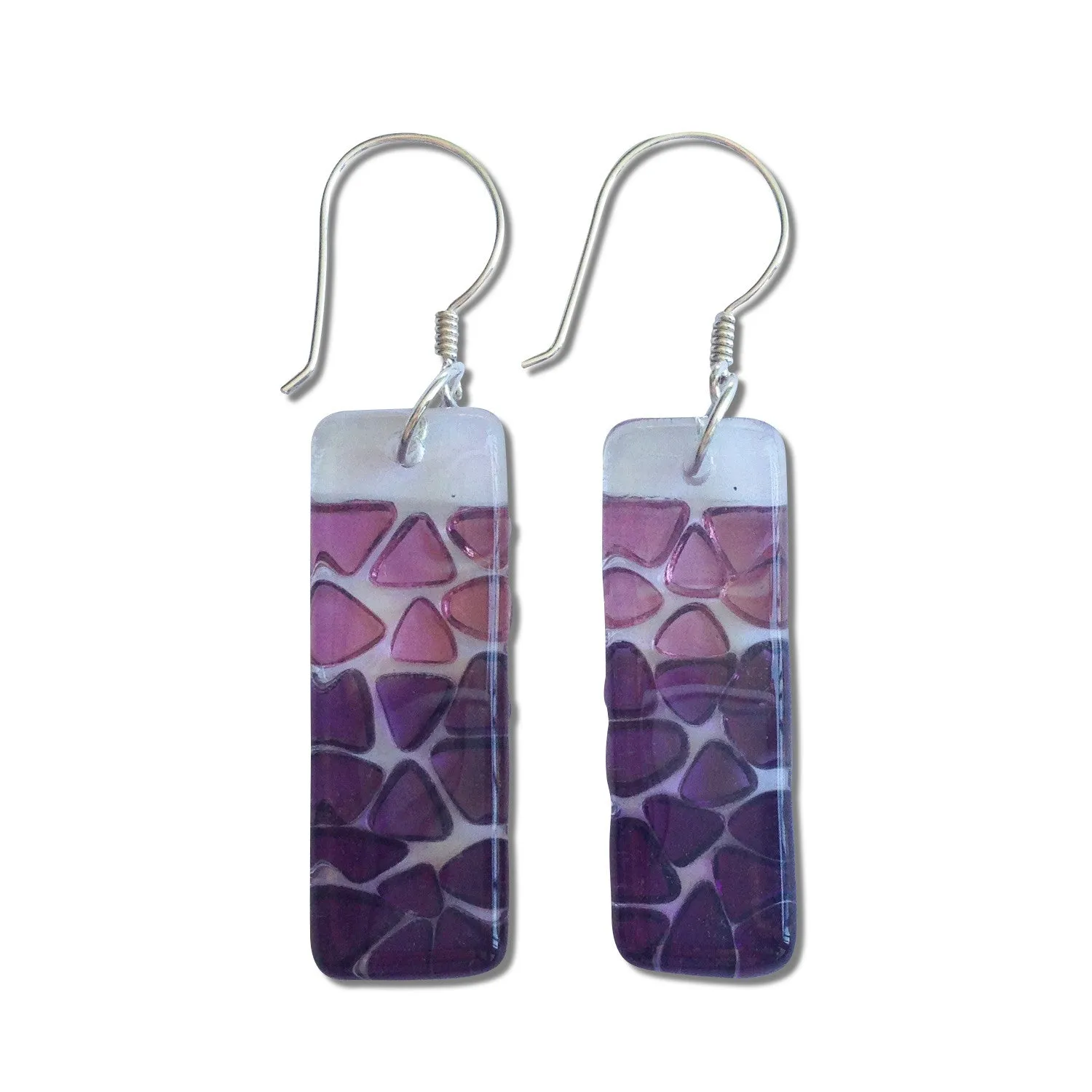 Picado Glass Earrings - Navy