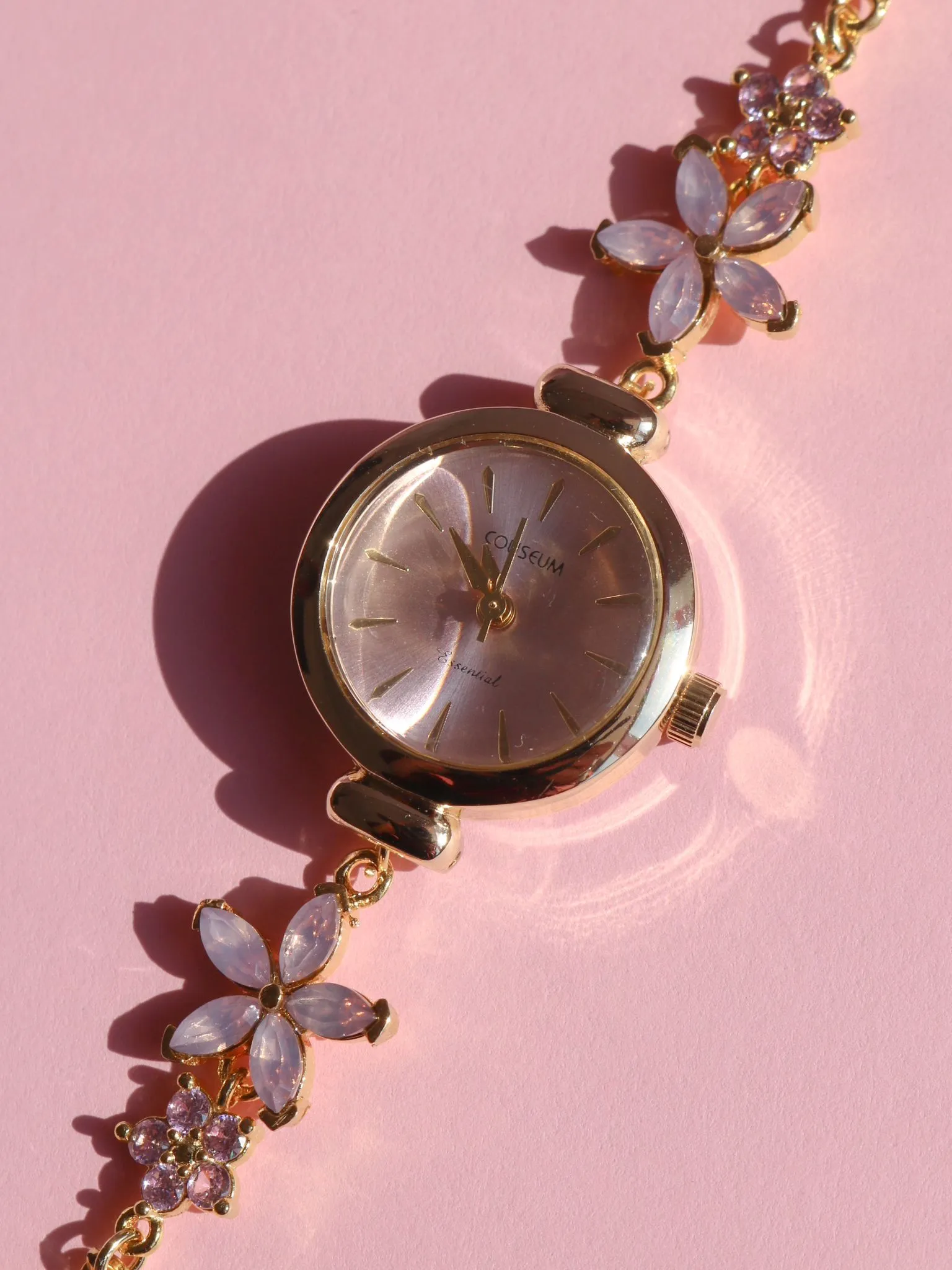 Pink Flowers Watch