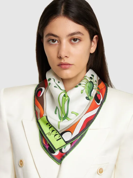 Pucci   Printed silk twill scarf 