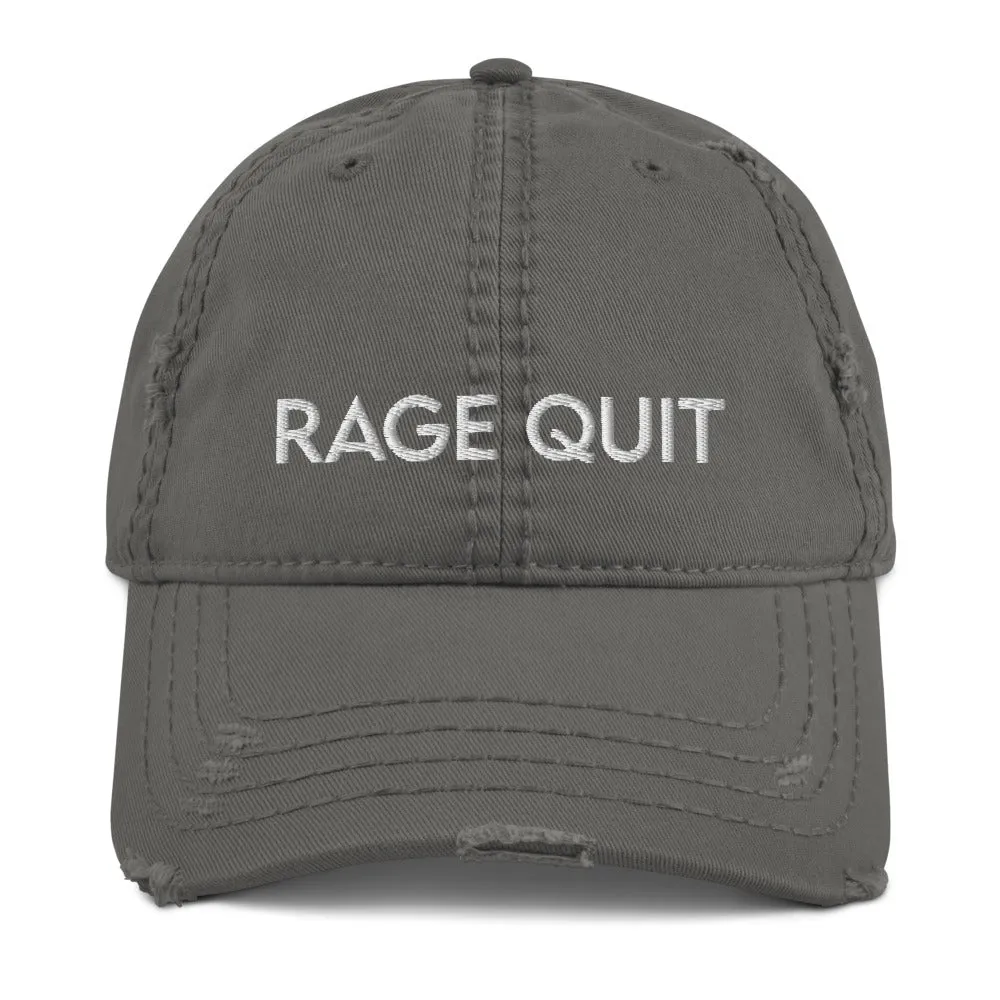 Rage Quit | Distressed Dad Hat