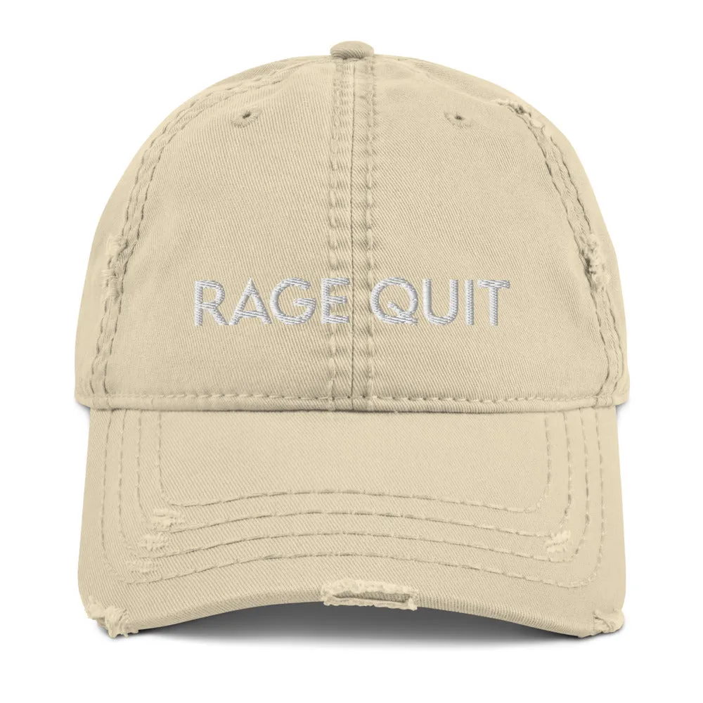 Rage Quit | Distressed Dad Hat